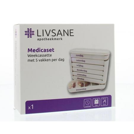 Medicaset medicijnbox wit 5V brailleWaren8717272015589