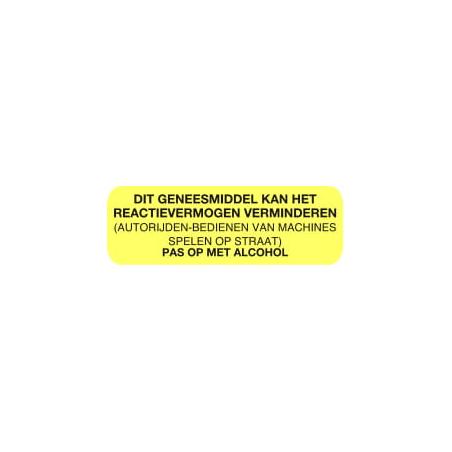 Strooketiket reactievermogen geel 30 x 10mmWaren8717272006372