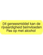 Strooketiket rijvaardigheid alcohol 30 x 7mmWaren8717272006365