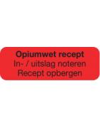 Strooketiket opiumwet recept 30 x 10mmWaren8717272009526