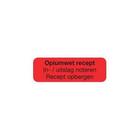 Strooketiket opiumwet recept 30 x 10mmWaren8717272009526