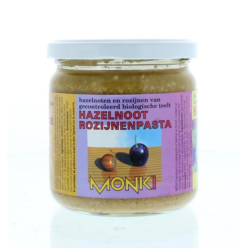 Hazelnoten-rozijnenpasta eko bioBeleg8712439031402