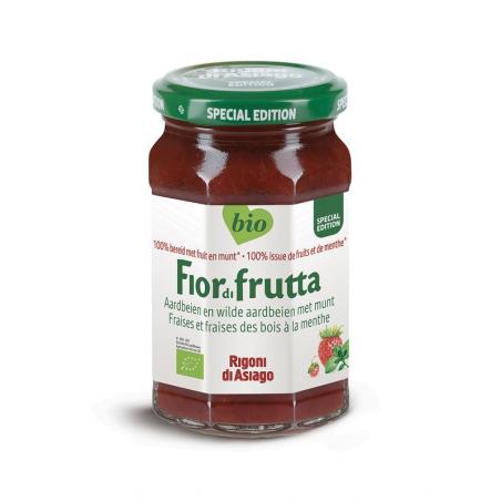 Aardbeien en wilde aardbeien met munt jam bioBeleg8001505004199