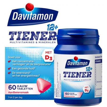 Tiener boost 12+ aardbeiOverig vitaminen/mineralen8710537704372