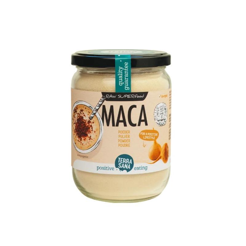 Raw maca high energy poeder in glas bioVoeding8713576239041