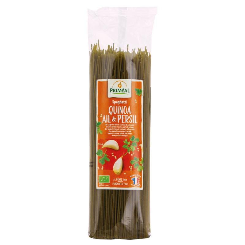 Spaghetti tarwe quinoa knoflook peterselie bioVoeding3380390175531