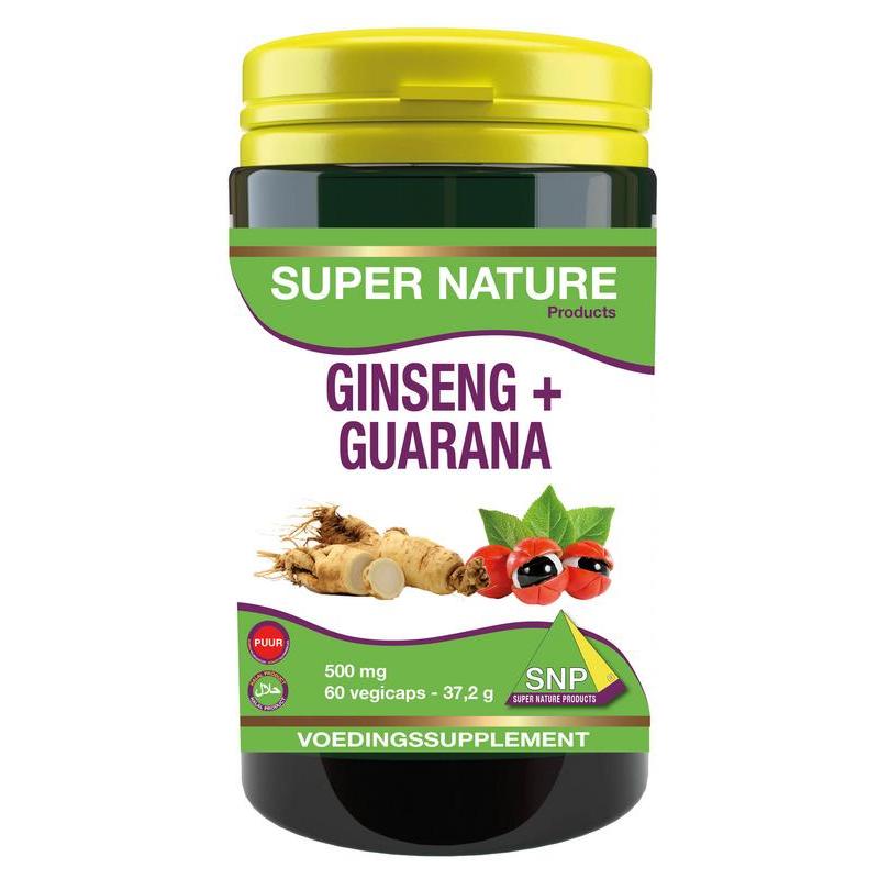 Ginseng guarana 500 mg puurFytotherapie8718591422058