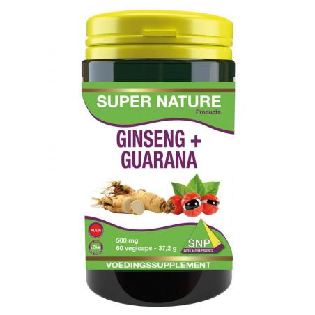 Ginseng guarana 500 mg puurFytotherapie8718591422058