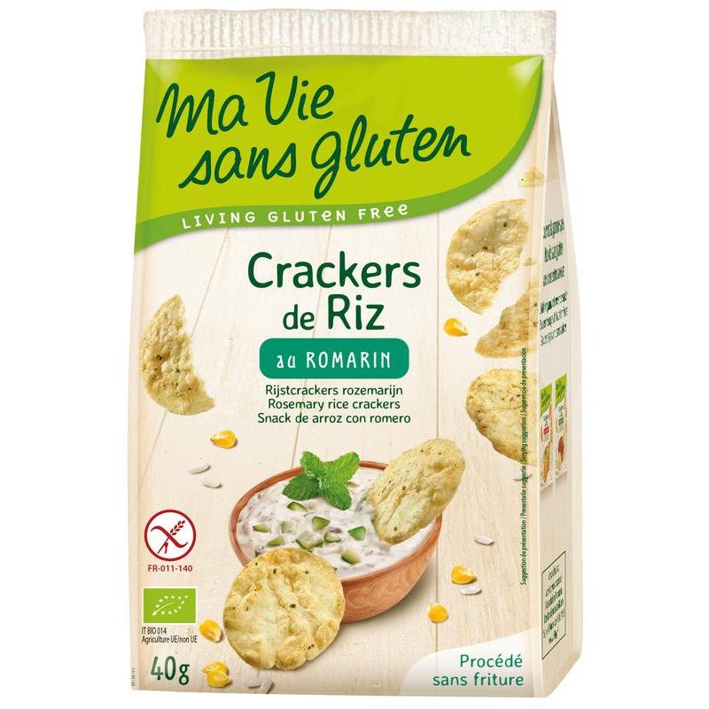 Rijstcrackers rozemarijn glutenvrij bioVoeding3380380077968