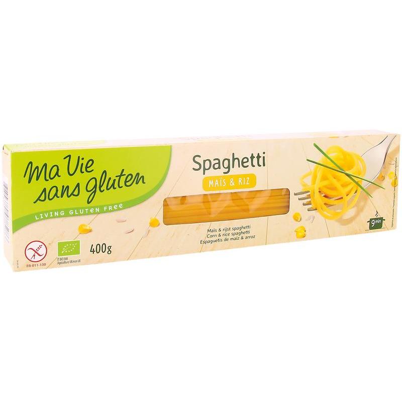 Spaghetti van mais & rijst glutenvrij bioVoeding3380380078286