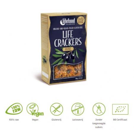 Life crackers olijf raw bioOverig reform/levensmiddelen8594071485405