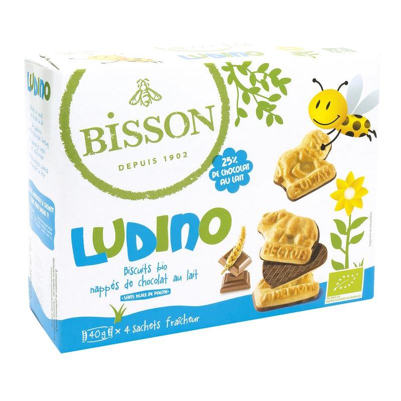 Ludino koekjes met melkchocolade 4 zakjes bioKoek3760005025299