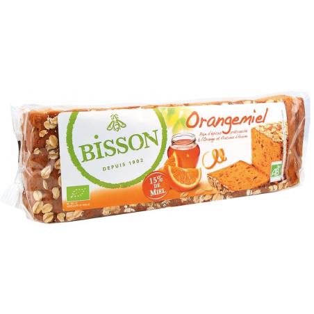 Orangemiel honingkoek sinaasappel voorgesneden bioKoek3380380082801