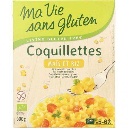 Macaroni van mais en rijst glutenvrij bioVoeding3380380096334