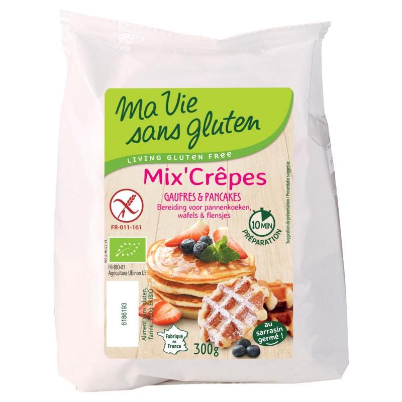 Pannenkoeken wafels en flensjes mix glutenvrij bioVoeding3380380084478