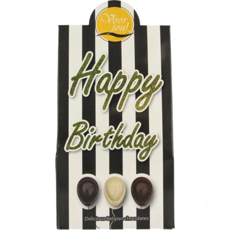 Cadeau doos black & white happy birthdaySnoepgoed8717624833168