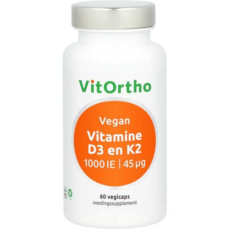 Vitamine D3 1000IE K2 45mcg veganOverig vitaminen/mineralen8717056141329