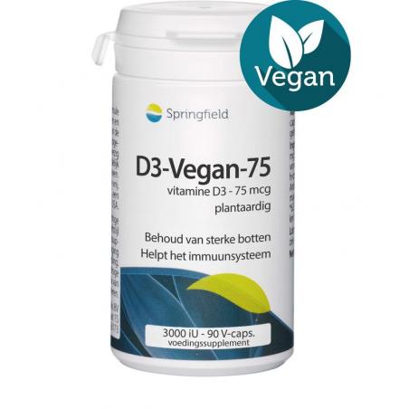 D3-Vegan-75 vitamine D3 75 mcgVitamine enkel8715216240288