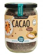 Raw cacao nibs in glas bioVoeding8713576236255