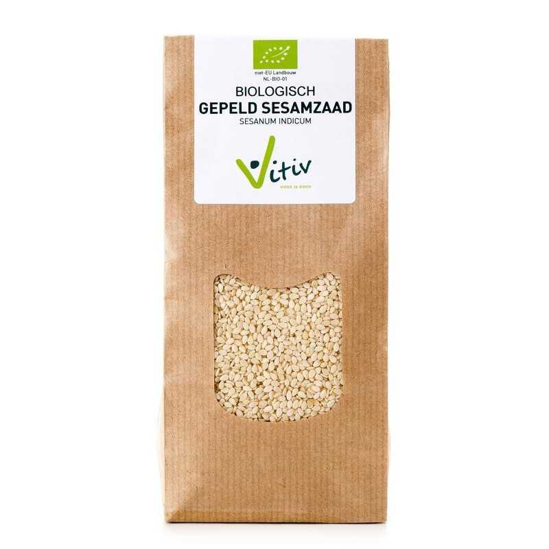 Sesamzaad wit gepeld bioVoeding8719128691244