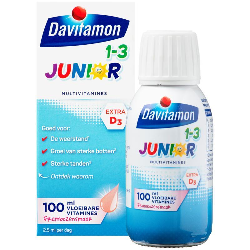 Junior 1+ vloeibare vitamines framboosOverig vitaminen/mineralen8710537704433