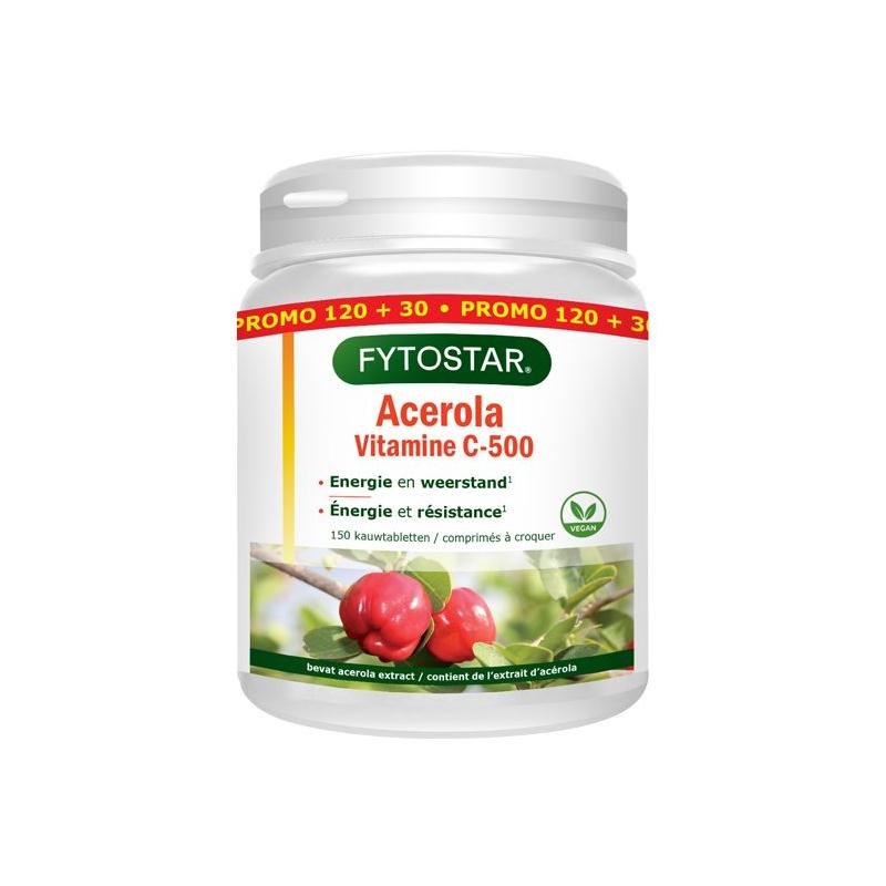 Acerola vitamine C 500 kauwtabletOverig vitaminen/mineralen5400713751254