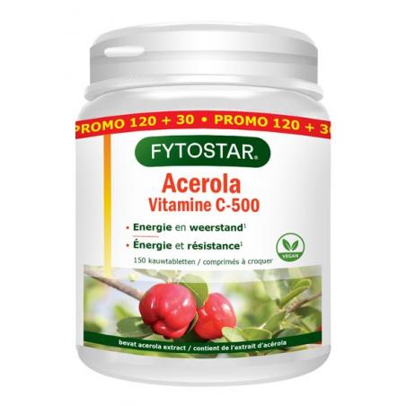 Acerola vitamine C 500 kauwtabletOverig vitaminen/mineralen5400713751254