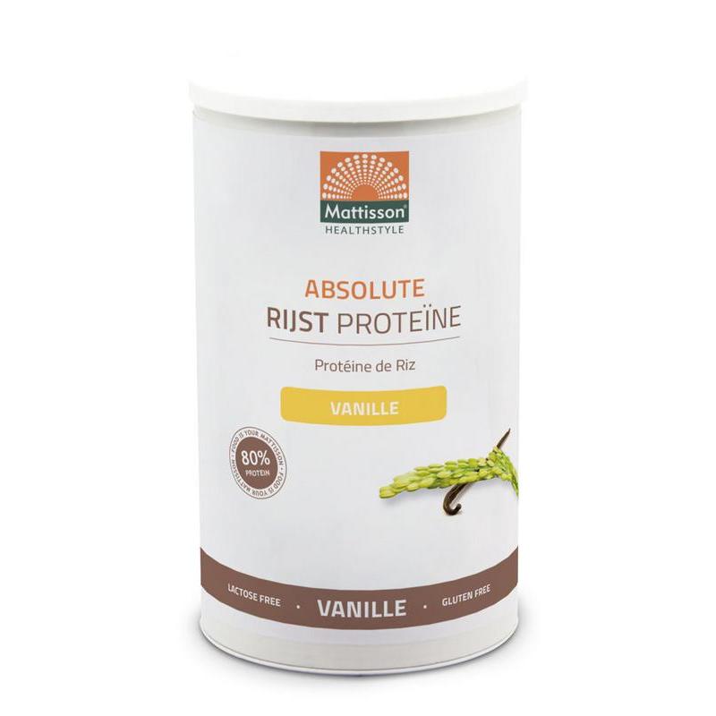 Absolute rijst proteine vanille vegan 80%Overig gezondheidsproducten8717677963072