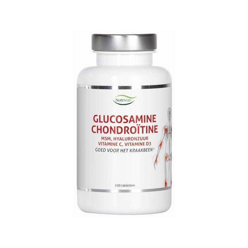 Glucosamine chondoitine MSM hyaluron vit D3/CMineralen enkel8718836390630