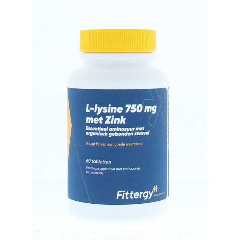 L-Lysine 750mg met zinkAminozuren8718924294123