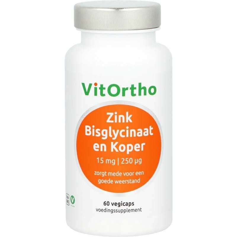 Zink bisglycinaat 15mg en koper 250mcgOverig gezondheidsproducten8717056140483