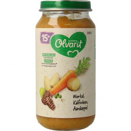 Wortel kalfsvlees aardappel 15M07Baby/peuter voeding5900852926617