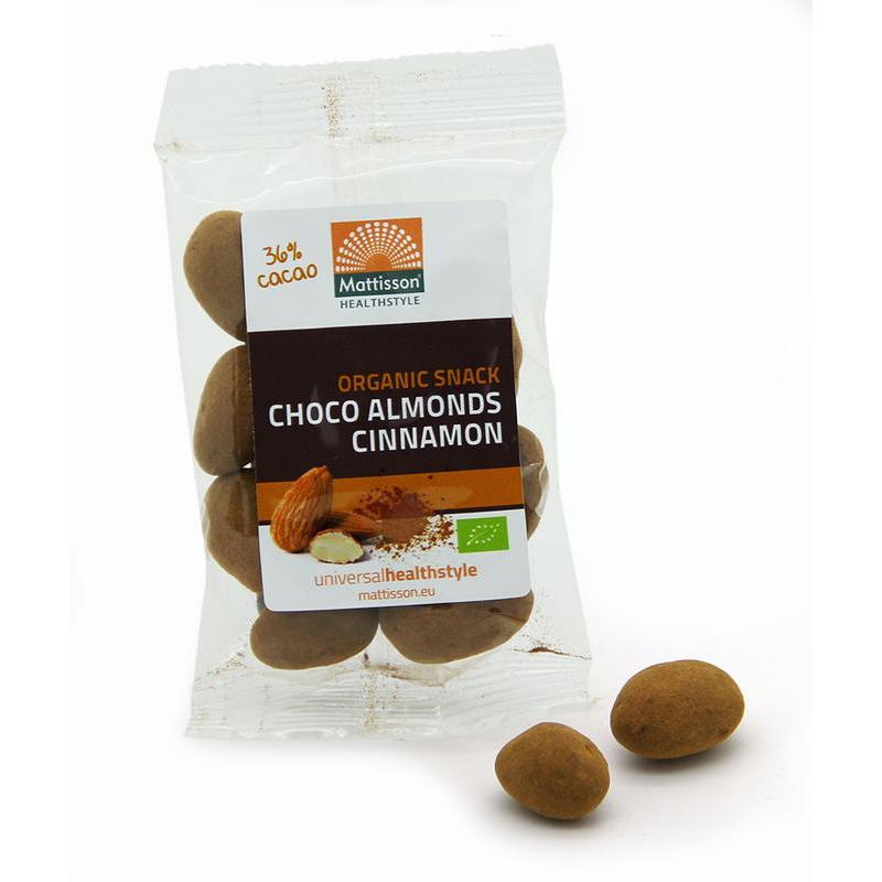 Amandelen kaneel snack pure chocolade bioVoeding8717677965533