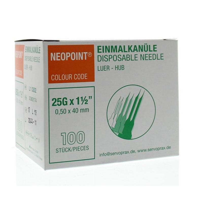 Injectienaald steriel 0.5 x 40Waren8711722801517