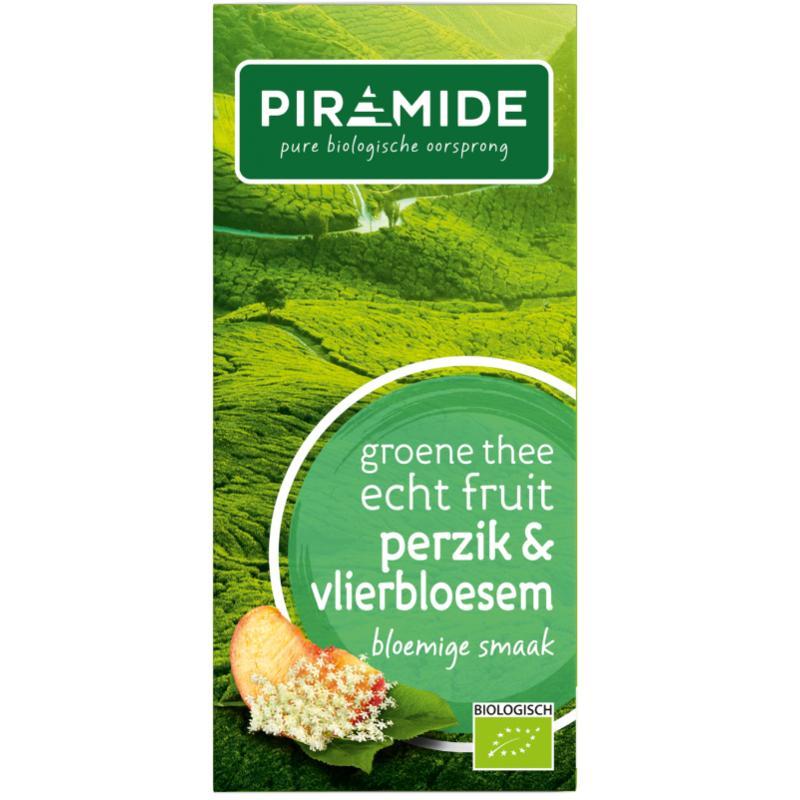 Groene thee perzik vlierbloesem bioKoffie/thee8711812421557