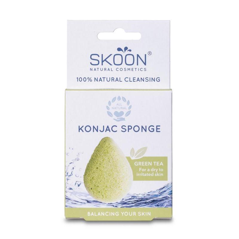 Konjac spons green tea bioSponzen/borstels8712713884076