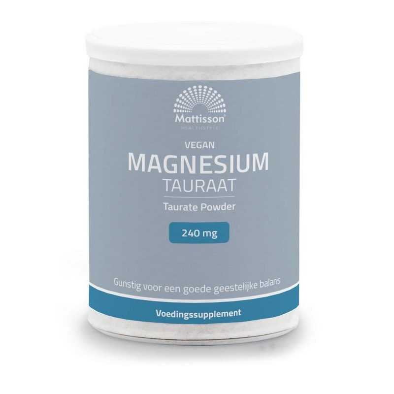 Magnesium tauraat poeder veganMineralen enkel8720791841492