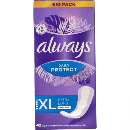 Inlegkruisjes daily protect extra longDamesverband/tampons8006540806555