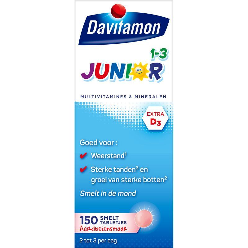 Junior 1-3 smelttablet aardbeiOverig vitaminen/mineralen8710537042122