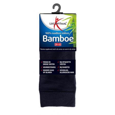 Bamboe sok lang blauw maat 39-42Overig gezondheidsproducten8713713062716