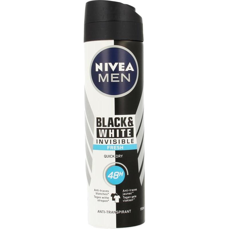 Men deodorant spray invisible black & white freshDeodorant4005900457721