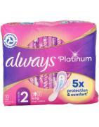 Maandverband platinum long vleugels mt 2Damesverband/tampons8001090899101