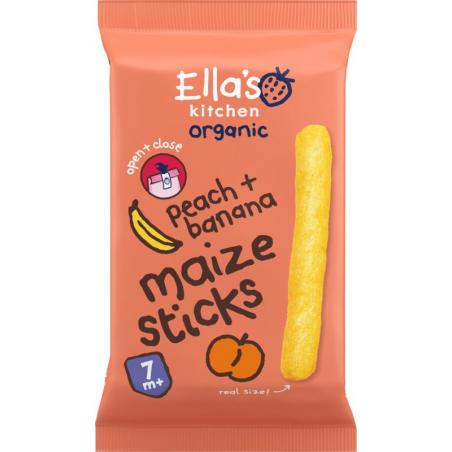 Maize sticks peach banana 7+ maanden bioVoeding5060503502307