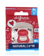 Fopspeen natural I love 6+ maanden assortiBaby/peuter zuigflessen en spenen8711736556557