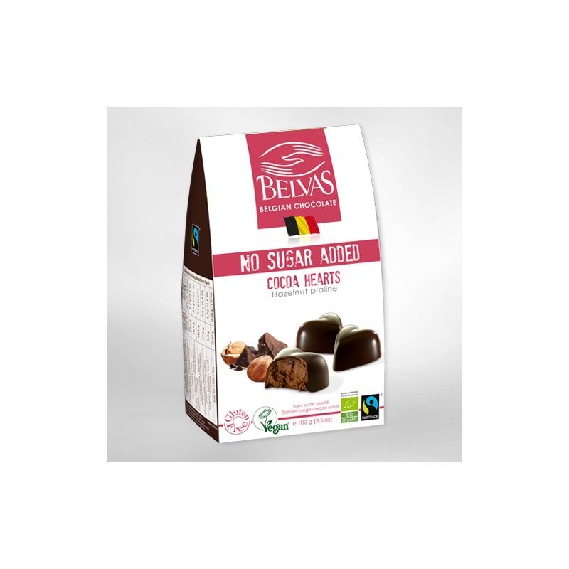 Choco hart hazelnoot praline bioSnoepgoed5425007882674