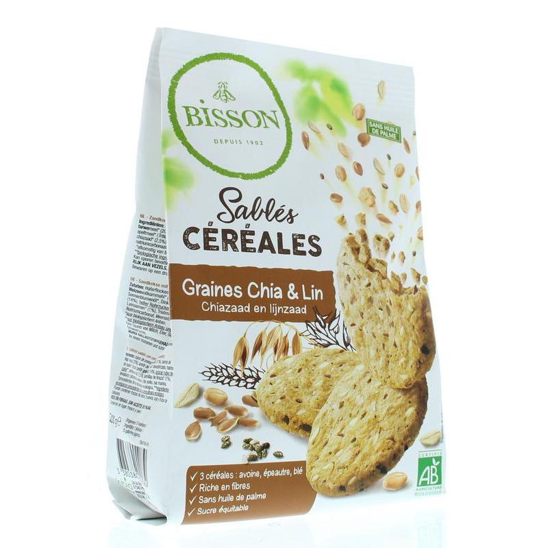 Zandkoekjes chia & lijnzaad bioKoek3380380092084