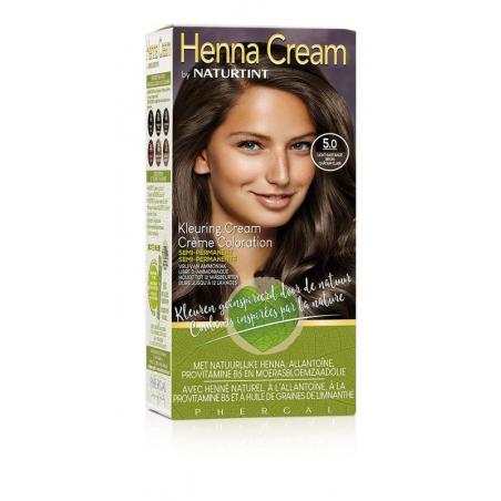 Henna cream 5.00 licht kastanje bruinHaarkleuring8429449016311