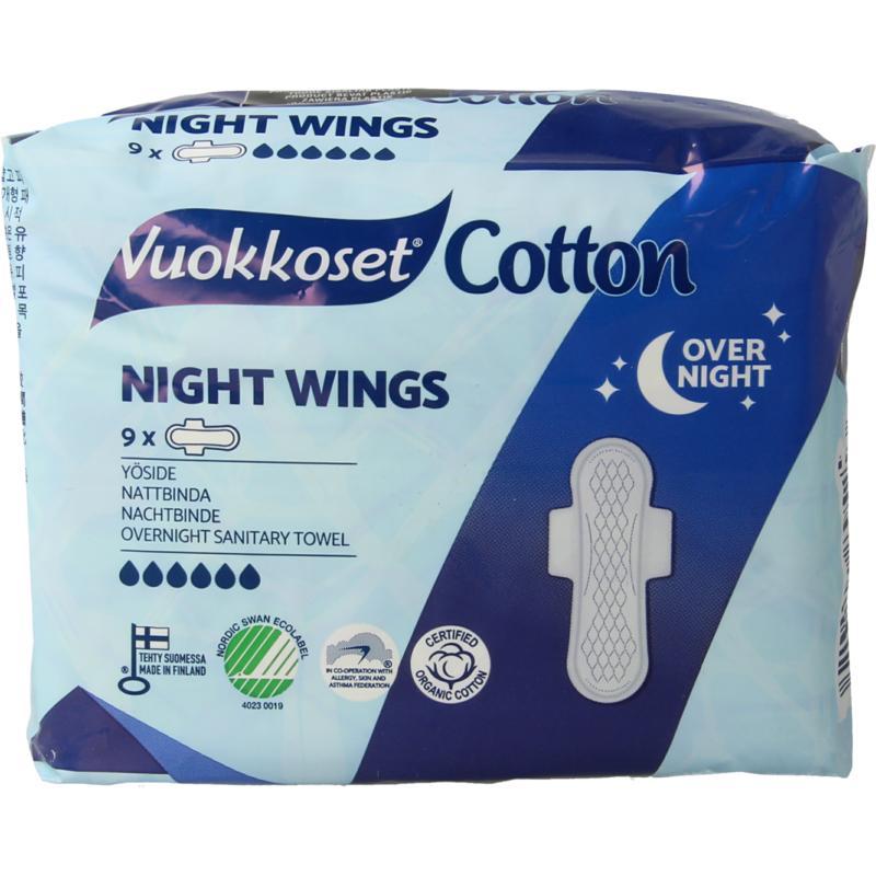 Maandverband nacht wings organisch katoenDamesverband/tampons6414100895253