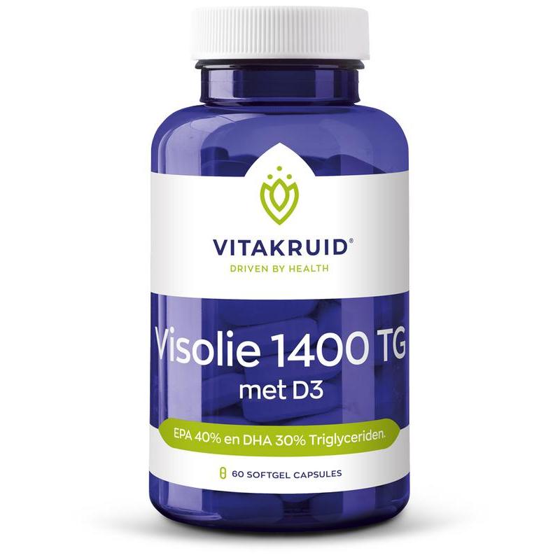 Visolie 1400 met D3 Triglyceriden EPA 40% DHA 30%Overig gezondheidsproducten8717438691848