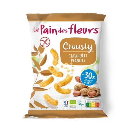 Chips gepoft pinda -30% zout bio glutenvrij veganVoeding3380380096471